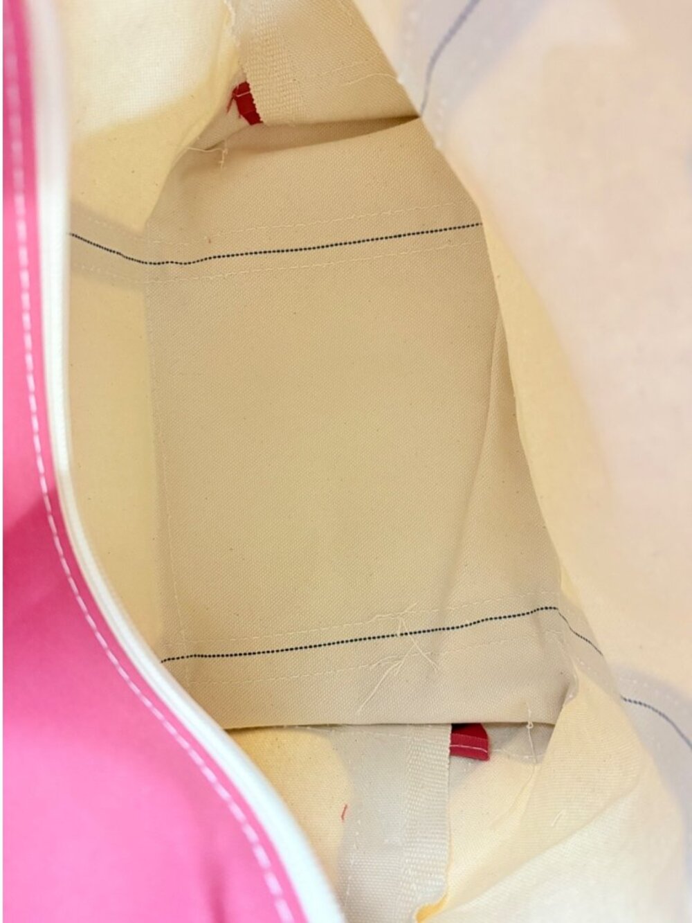 LL Bean Canvas Boat And Tote Bag Vintage Rose Pink Made in USA Zipper Closure - Picture 15 of 16